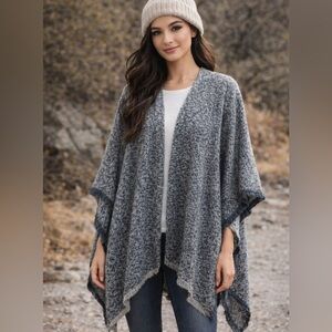 FRAAS WOVEN
ACRYLIC RUANA, New with Tags
